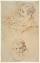 Zwei Studien eines kleinen Kindes, 1875-80